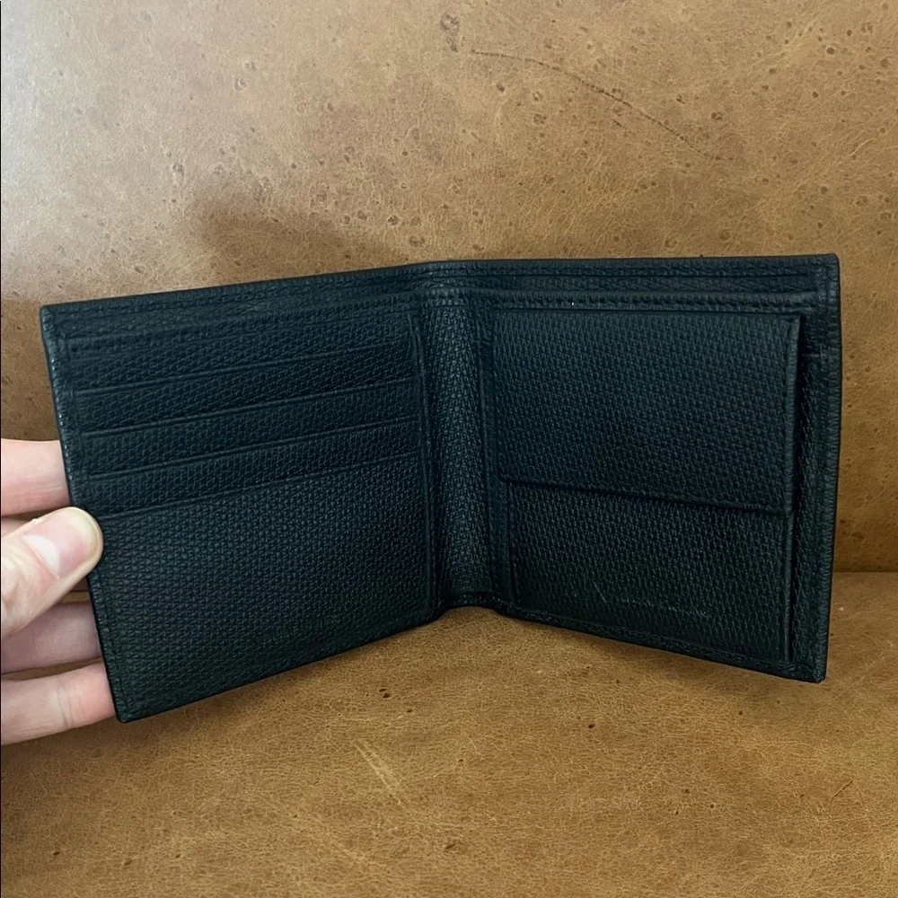 Giorgio Armani Black Textured Card Holder